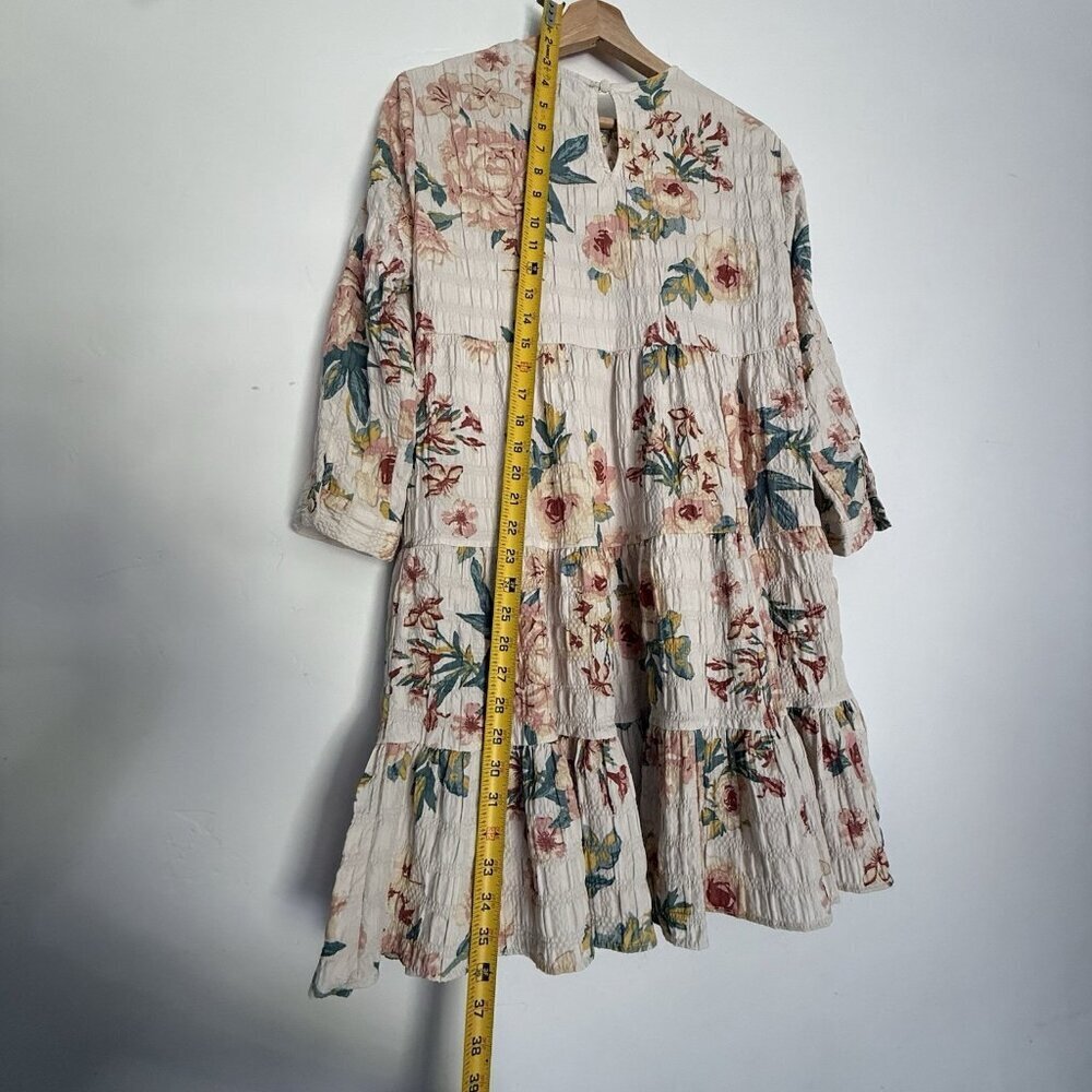 Floral Print Tiered Dress Long Sleeve Cottagecore Zara Size XS - Picture 6 of 10